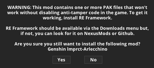 Fluffy Mod Manager启用提示